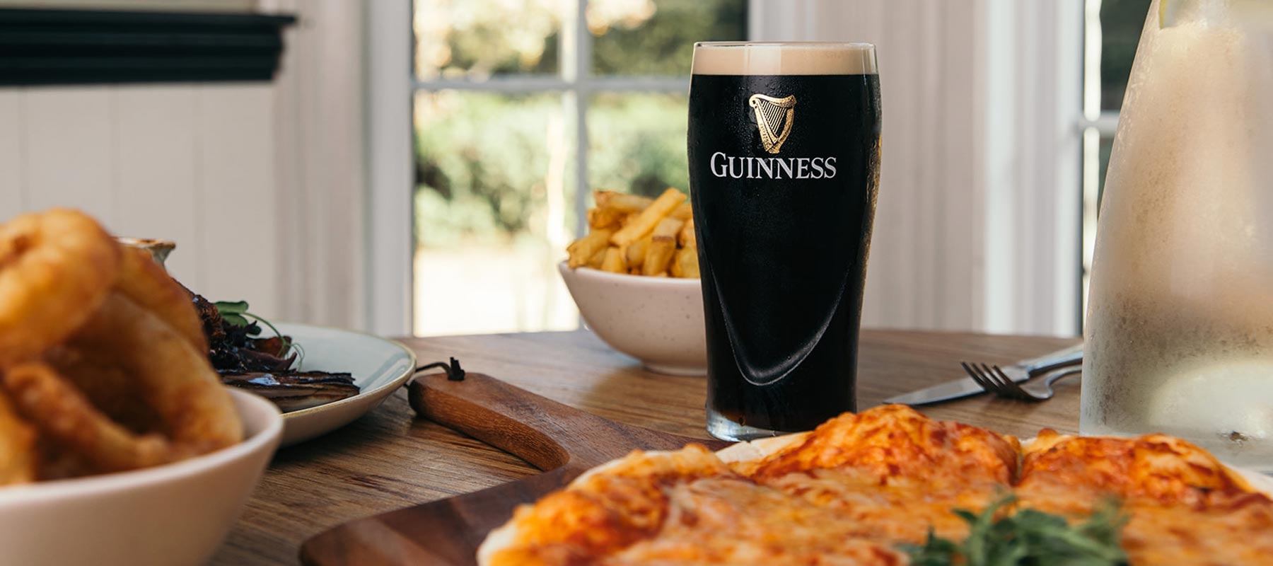 Meal and a pint of Guinness