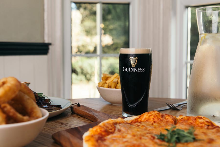 Guinness with a meal